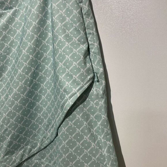 RLX Ralph Lauren Women's Green White Air Flow Printed Stretch Skort Size Medium - Picture 3 of 11